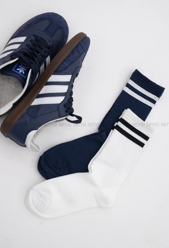 جوراب نیم ساق 2خط کد1005215